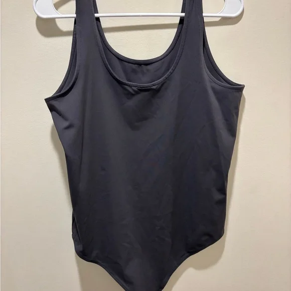 Torrid Sculpting Knit‎ Double Scoop Bodysuit Grey Sz 1X - Picture 6 of 10